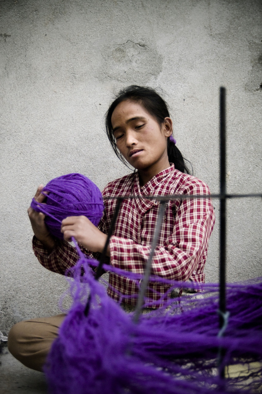 Wool production in Kathmandu (Nepal)