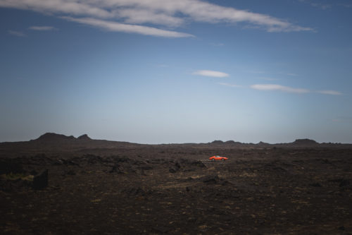 Hot car, Iceland, orange, Island, Carolin Weinkopf